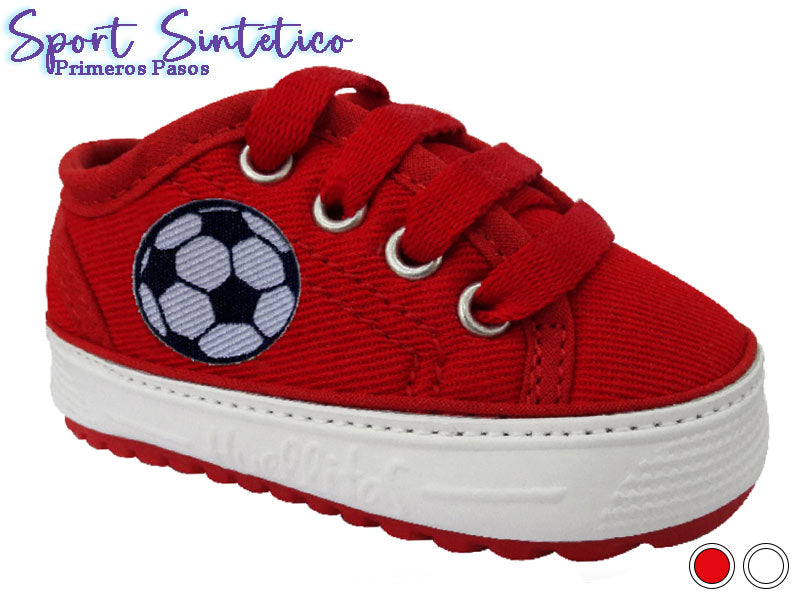 Zapatilla con stiker estampado sport sintético