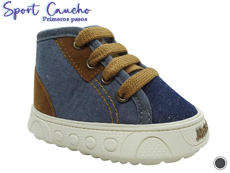 Bota en tela sport caucho