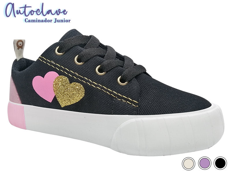 Zapatilla con estampado de corazón Autoclave